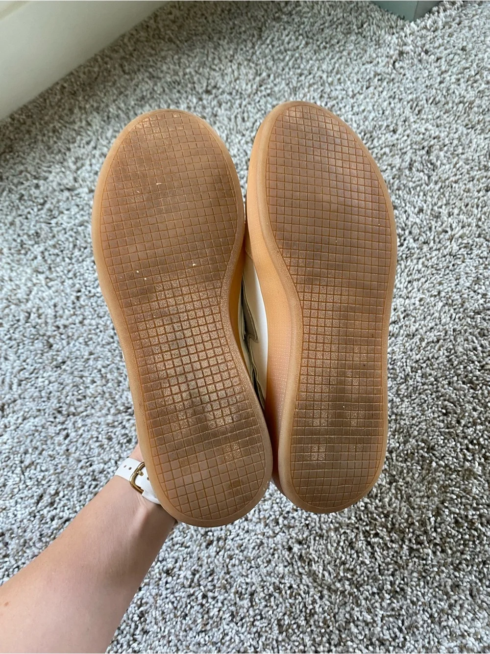 Madden Girl White Sneakers with Silver Accent and Gum Sole